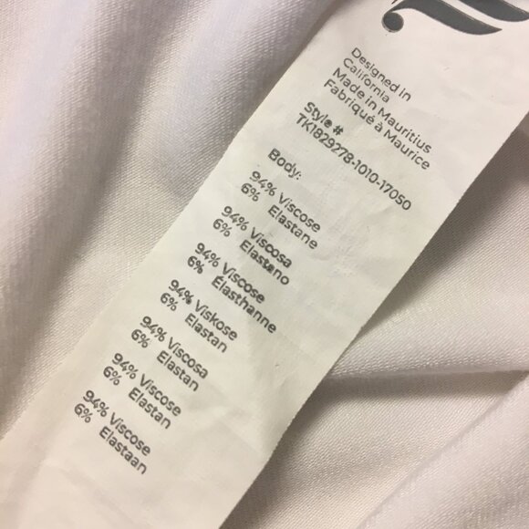 Fabletics Athleisure Tank Womens Large White Tunic Length Side Slits Flowy - Picture 8 of 8